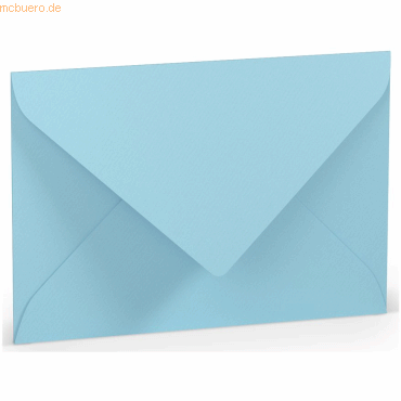 50 x Paperado Briefumschlag B6 Nassklebung Seidenfutter Aqua von Paperado