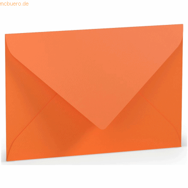 50 x Paperado Briefumschlag B6 Nassklebung Seidenfutter Orange von Paperado