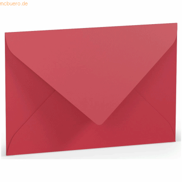 50 x Paperado Briefumschlag B6 Nassklebung Seidenfutter Rot von Paperado