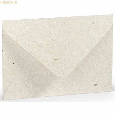 50 x Paperado Briefumschlag B6 Nassklebung Seidenfutter Terra Vanilla von Paperado