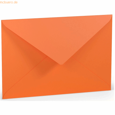 50 x Paperado Briefumschlag C5 Nassklebung Seidenfutter Orange von Paperado