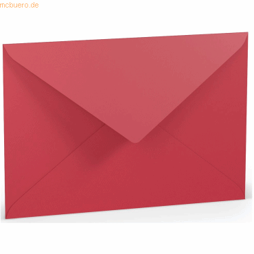 50 x Paperado Briefumschlag C5 Nassklebung Seidenfutter Rot von Paperado