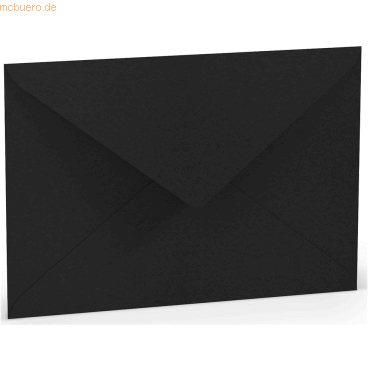 50 x Paperado Briefumschlag C5 Nassklebung Seidenfutter Schwarz von Paperado