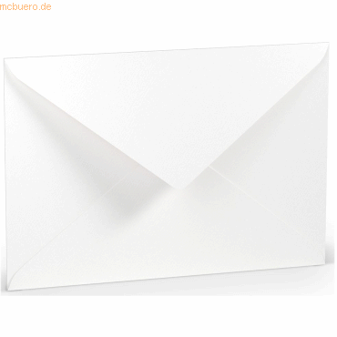 50 x Paperado Briefumschlag C5 Nassklebung Seidenfutter Weiß von Paperado