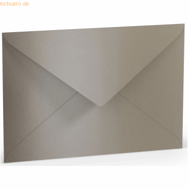 50 x Paperado Briefumschlag C5 Nassklebung taupe metallic von Paperado
