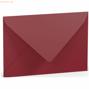 50 x Paperado Briefumschlag C6 Nassklebung Seidenfutter Rosso von Paperado