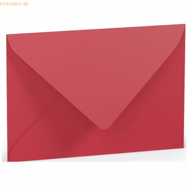 50 x Paperado Briefumschlag C6 Nassklebung Seidenfutter Rot von Paperado