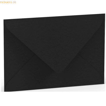 50 x Paperado Briefumschlag C6 Nassklebung Seidenfutter Schwarz von Paperado