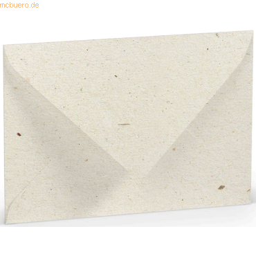 50 x Paperado Briefumschlag C6 Nassklebung Seidenfutter Terra Vanilla von Paperado