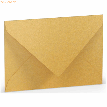 50 x Paperado Briefumschlag C7 Nassklebung Gold von Paperado