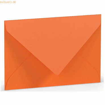 50 x Paperado Briefumschlag C7 Nassklebung Seidenfutter Orange von Paperado