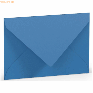 50 x Paperado Briefumschlag C7 Nassklebung Seidenfutter Stahlblau von Paperado