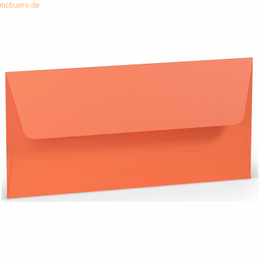 50 x Paperado Briefumschlag DL Nassklebung Seidenfutter Coral von Paperado