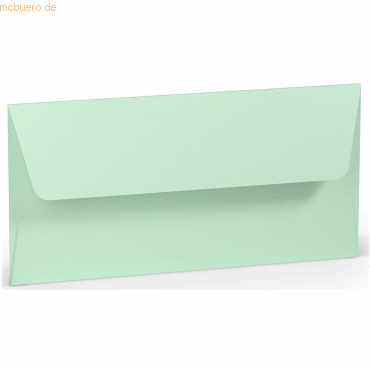 50 x Paperado Briefumschlag DL Nassklebung Seidenfutter Mint von Paperado