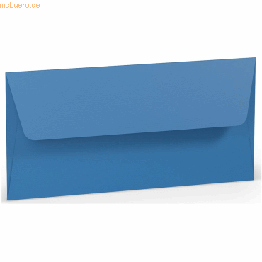 50 x Paperado Briefumschlag DL Nassklebung Seidenfutter Stahlblau von Paperado