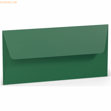 50 x Paperado Briefumschlag DL Nassklebung Seidenfutter Tannengrün von Paperado