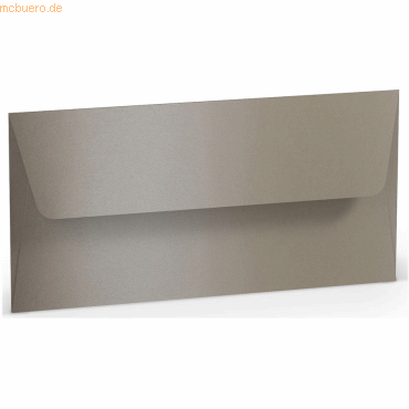 50 x Paperado Briefumschlag DL Nassklebung taupe metallic von Paperado