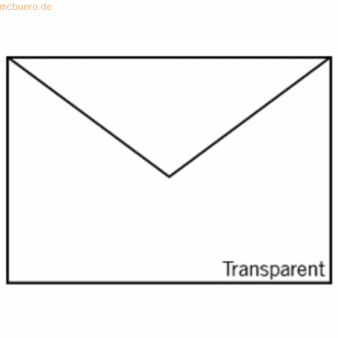 50 x Paperado Briefumschlag C5 Nassklebung Transparent Weiß von Paperado
