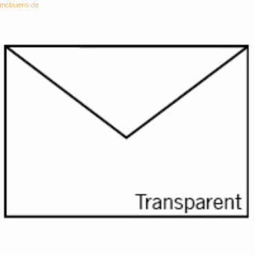 50 x Paperado Briefumschlag C6 Nassklebung Transparent Weiß von Paperado