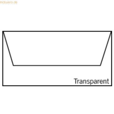 50 x Paperado Briefumschlag Fine Paper DL Nassklebung Transparent Hoch von Paperado