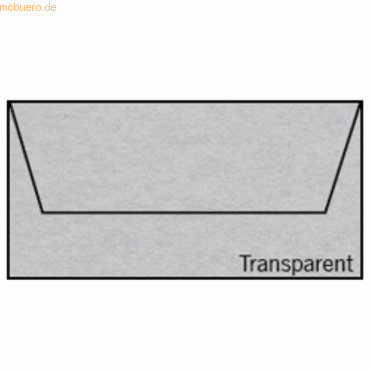 100 x Paperado Briefumschlag Fine Paper DL Nassklebung Transparent Sil von Paperado