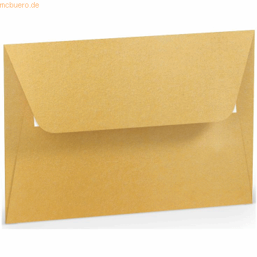 50 x Paperado Briefumschlag Haftklebung C6 Seidenfutter Gold von Paperado
