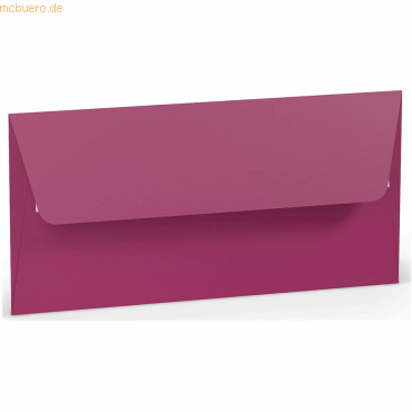 50 x Paperado Briefumschlag Haftklebung DL Seidenfutter Amarena von Paperado