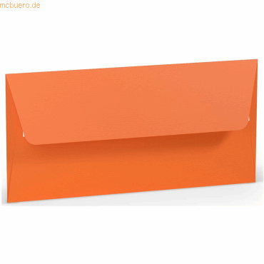 50 x Paperado Briefumschlag Haftklebung DL Seidenfutter Orange von Paperado