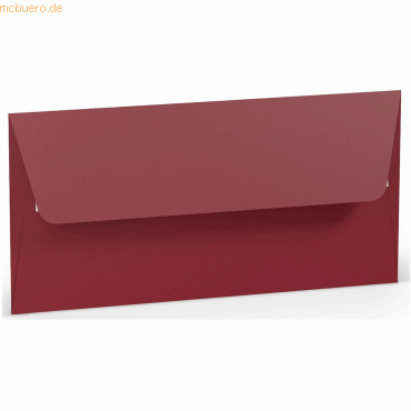 50 x Paperado Briefumschlag Haftklebung DL Seidenfutter Rosso von Paperado