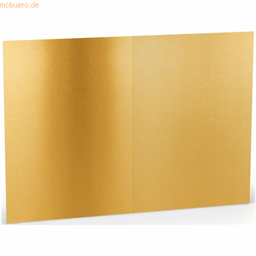50 x Paperado Doppelkarte A5 hoch Gold von Paperado