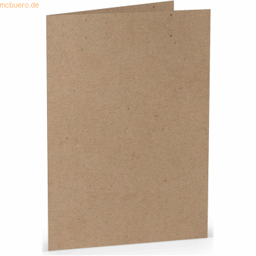 50 x Paperado Doppelkarte A5 hoch Kraft von Paperado