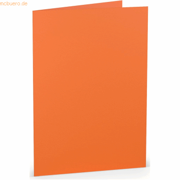 50 x Paperado Doppelkarte A5 hoch Orange von Paperado