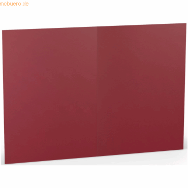 50 x Paperado Doppelkarte A5 hoch Rosso von Paperado