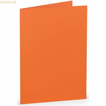 50 x Paperado Doppelkarte A6 hoch Orange von Paperado