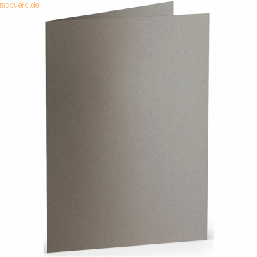 50 x Paperado Doppelkarte A6 hoch taupe metallic von Paperado