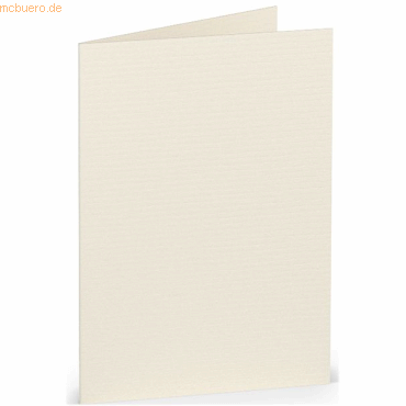 50 x Paperado Doppelkarte A7 hoch Ivory von Paperado