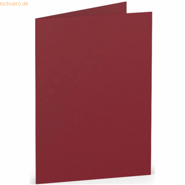 50 x Paperado Doppelkarte A7 hoch Rosso von Paperado