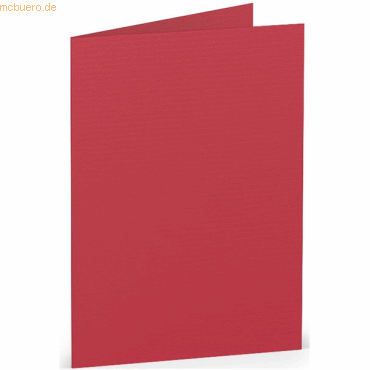 50 x Paperado Doppelkarte A7 hoch Rot von Paperado