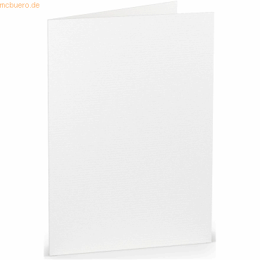 50 x Paperado Doppelkarte B6 hoch Weiß von Paperado