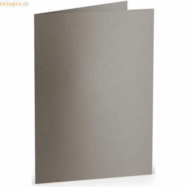 50 x Paperado Doppelkarte B6 hoch taupe metallic von Paperado