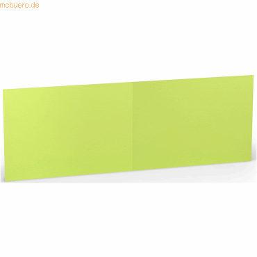 50 x Paperado Doppelkarte B6 quer 220 g/qm Maigrün von Paperado