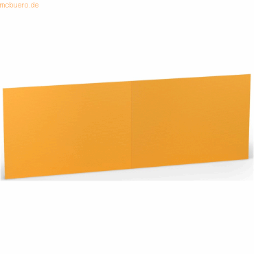 50 x Paperado Doppelkarte B6 quer 220 g/qm Ocker von Paperado