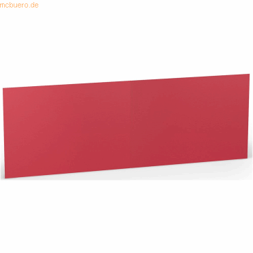 50 x Paperado Doppelkarte B6 quer 220 g/qm Rot von Paperado