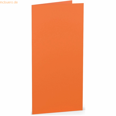 50 x Paperado Doppelkarte DL hoch Orange von Paperado