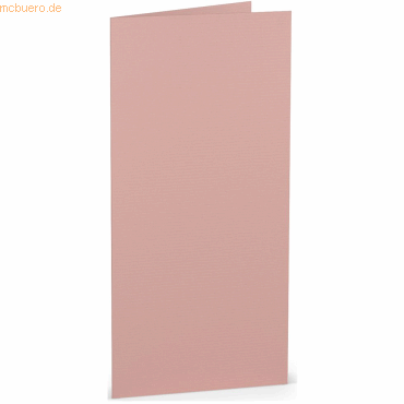 50 x Paperado Doppelkarte DL hoch Rose von Paperado