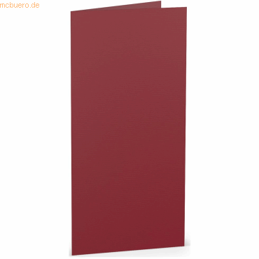 50 x Paperado Doppelkarte DL hoch Rosso von Paperado