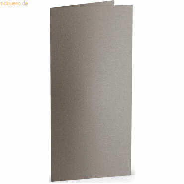 50 x Paperado Doppelkarte DL hoch taupe metallic von Paperado