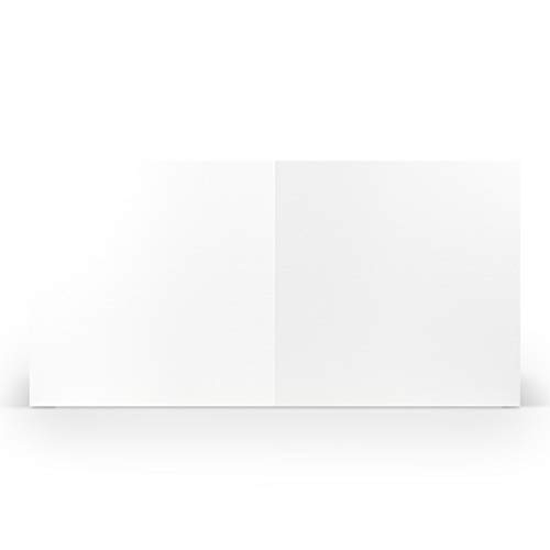 PAPERADO 200 Faltkarten Quadratisch 15,7 x 15,7 cm - Weiß gerippt - Doppelkarten vorgefaltet blanko 220 g/m² - Kleine Klappkarten Basteln Einladungskarten Hochzeit Kommunion von Paperado