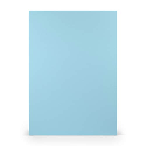 PAPERADO 25x Tonpapier DIN A4 - Aqua gerippt Hell-Blau 160 g/m² Papierbögen - Bastelpapier in 29,7 x 21 cm Malen, Basteln & Drucken von Paperado