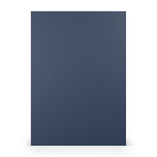 PAPERADO 25x Tonpapier DIN A4 - Jeans gerippt Dunkel-Blau 160 g/m² Papierbögen - Bastelpapier in 29,7 x 21 cm Malen, Basteln & Drucken von Paperado
